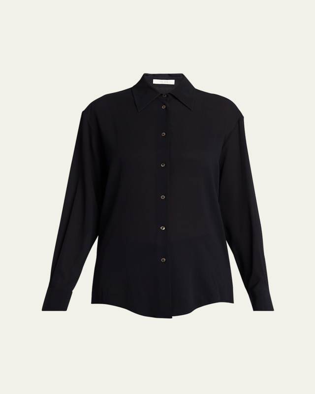 Elia Button Down Silk Blouse